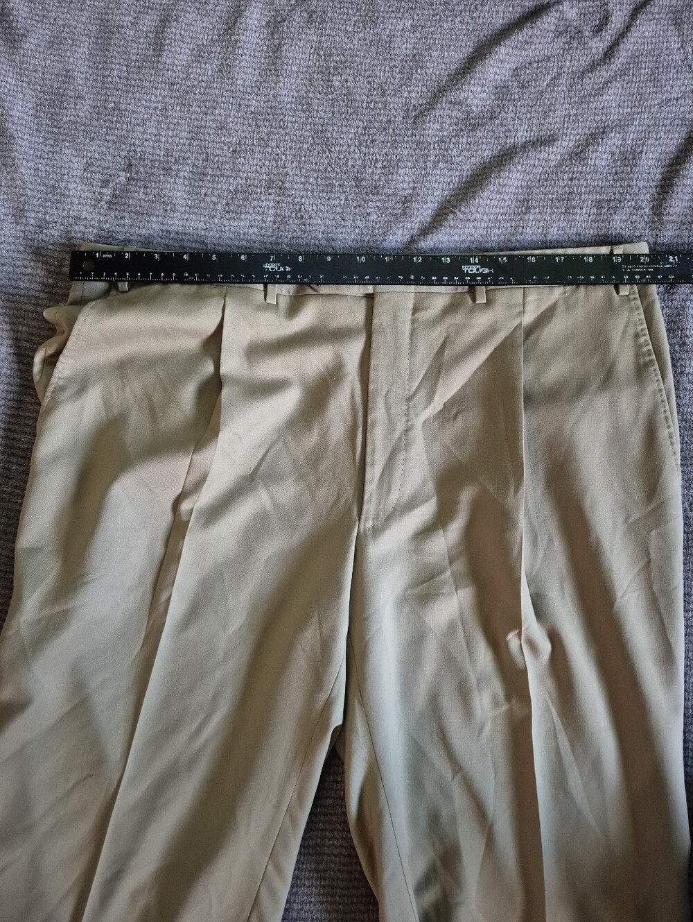 Canali Italian 100% Wool Pleated Front Khaki Dress Pants 40x32 Quiet Luxury - Picture 6 of 8